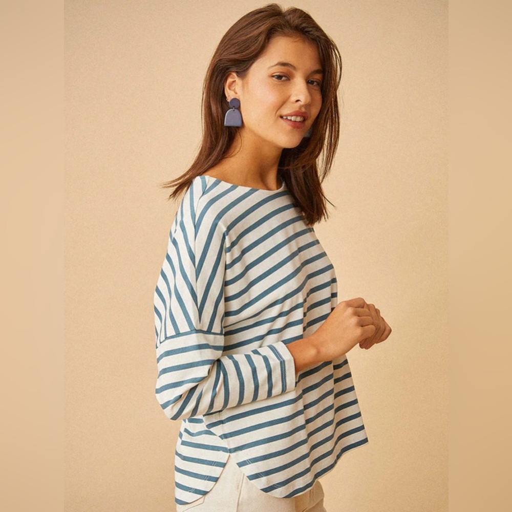 des Petits Hauts Striped Long Top
